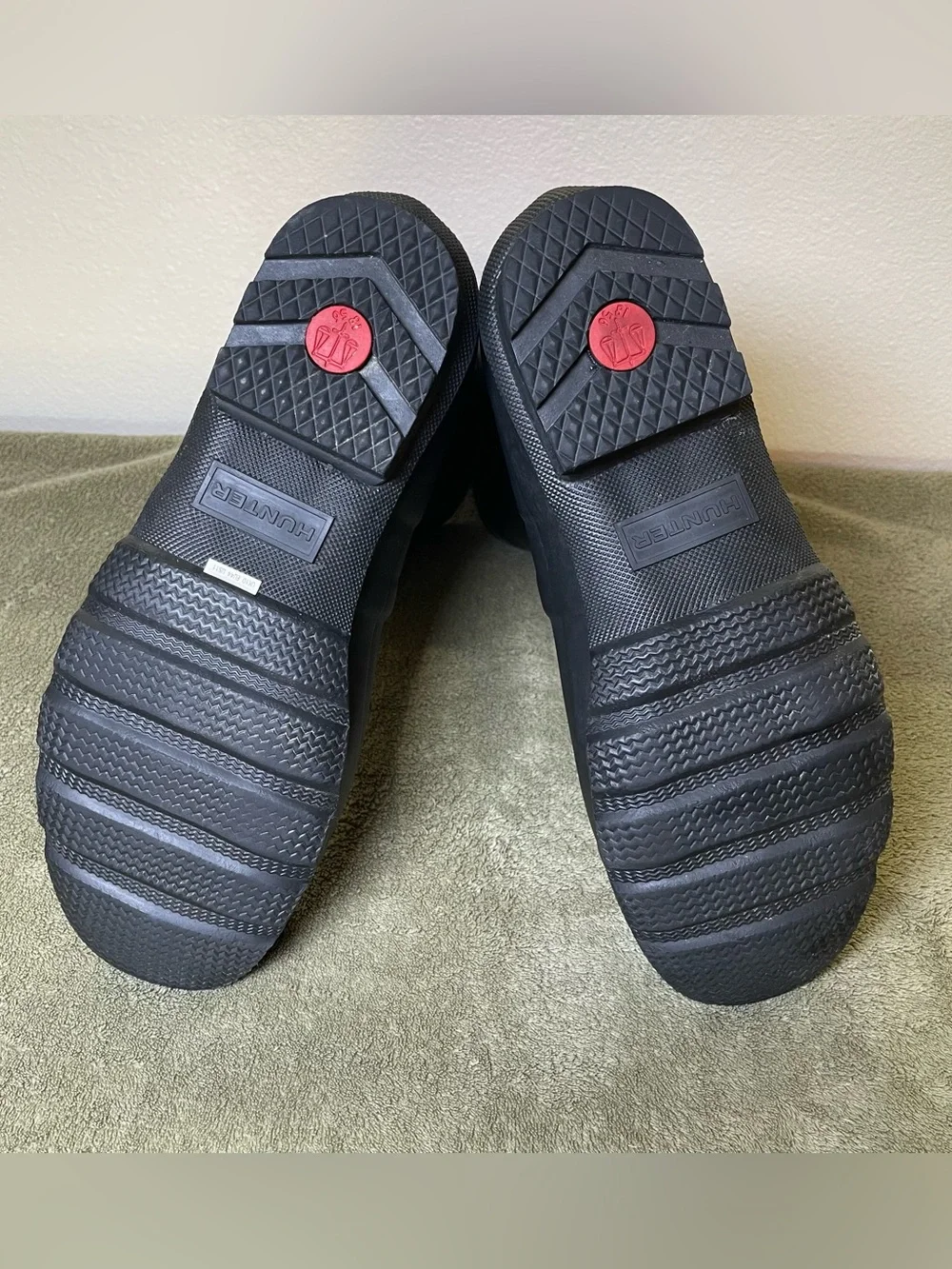 Hunter Mens Original Short Rain Boots Black Size 11 Heavy Duty Waterproof